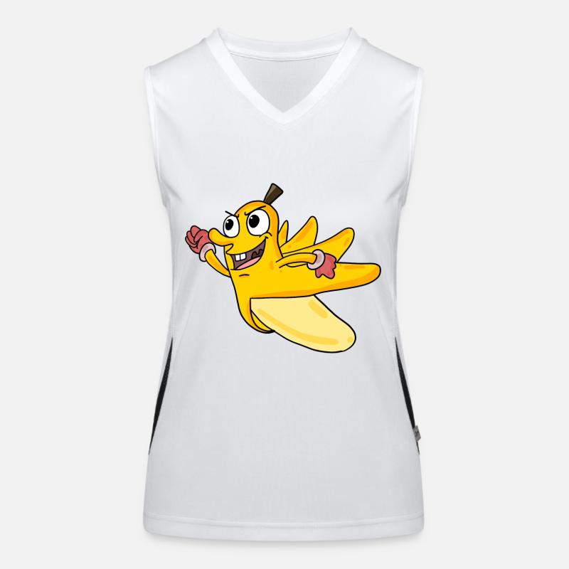 Banane Funktionelles Kontrast-Tank Top für Frauen