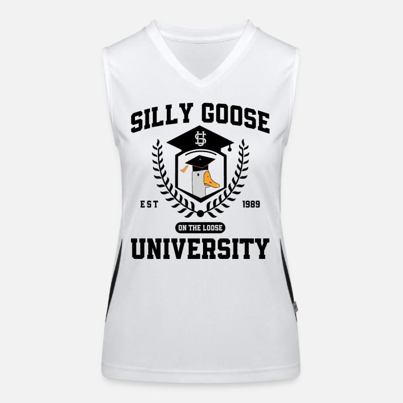 Silly Goose University Silly Goose University Meme Funktionelles Kontrast-Tank Top für Frauen