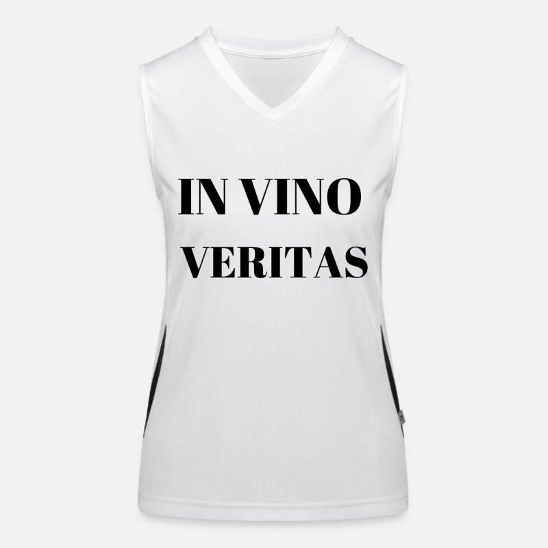 In Vino Veritas – Classic Latin Phrase About Wine Women's Functional Contrast Tank Top