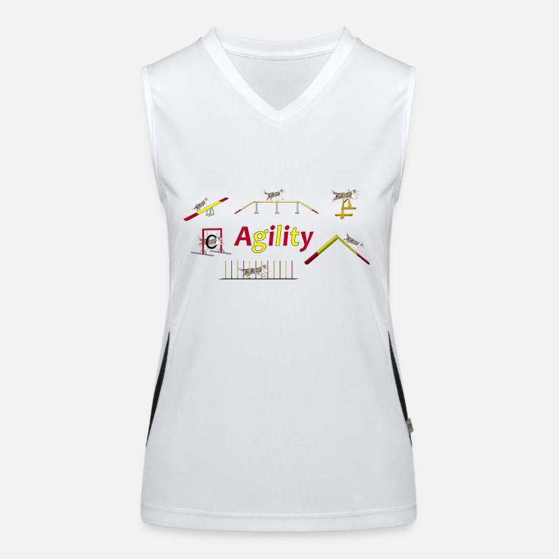 Agility total - Women's Functional Contrast Tank Top - white/black