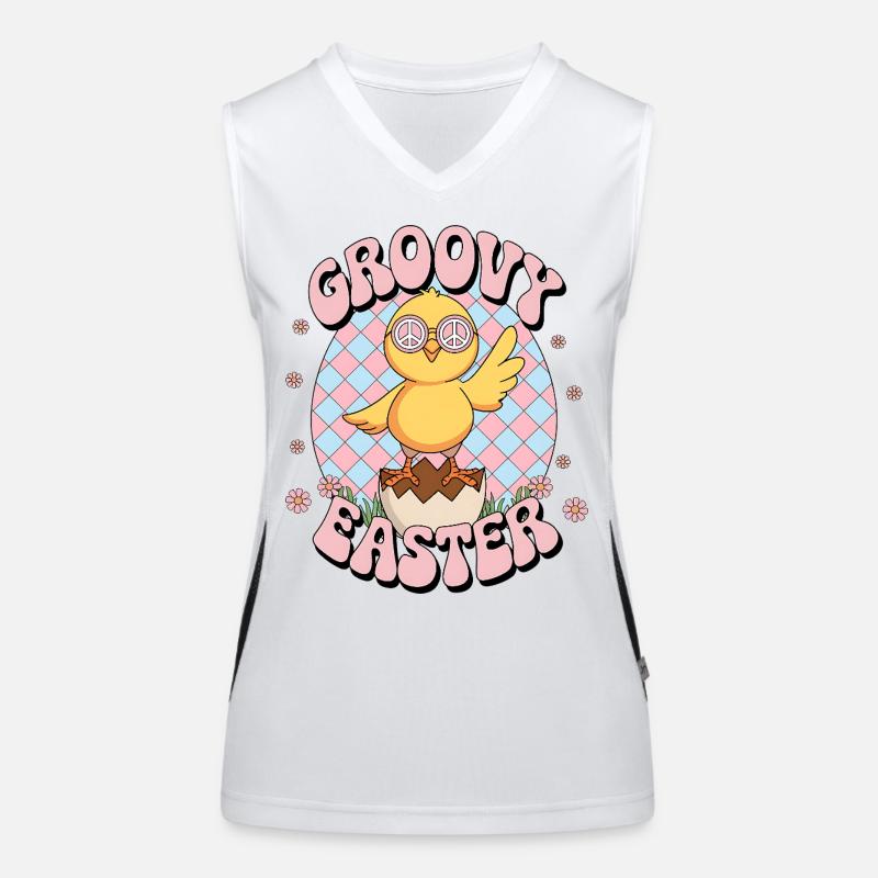 Groovy Easter Funktionelles Kontrast-Tank Top für Frauen
