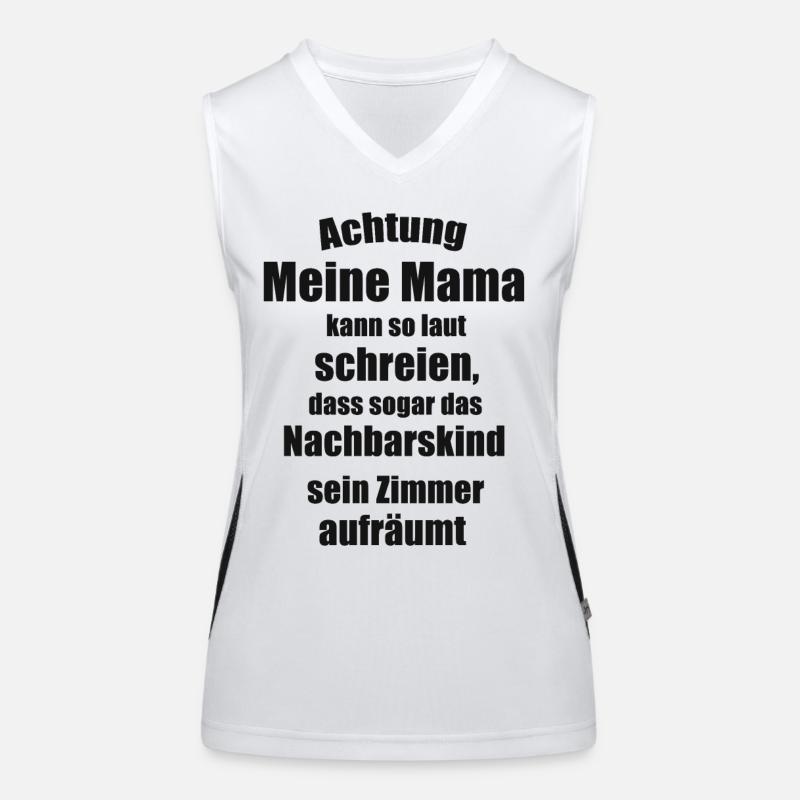 Mama Spruch Funktionelles Kontrast-Tank Top für Frauen