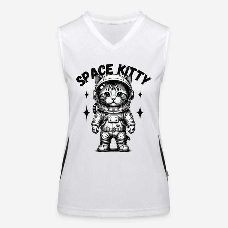 Cat Space Kitty Space Astronaut Carnaval Fun Débardeur respirant contrasté Femme