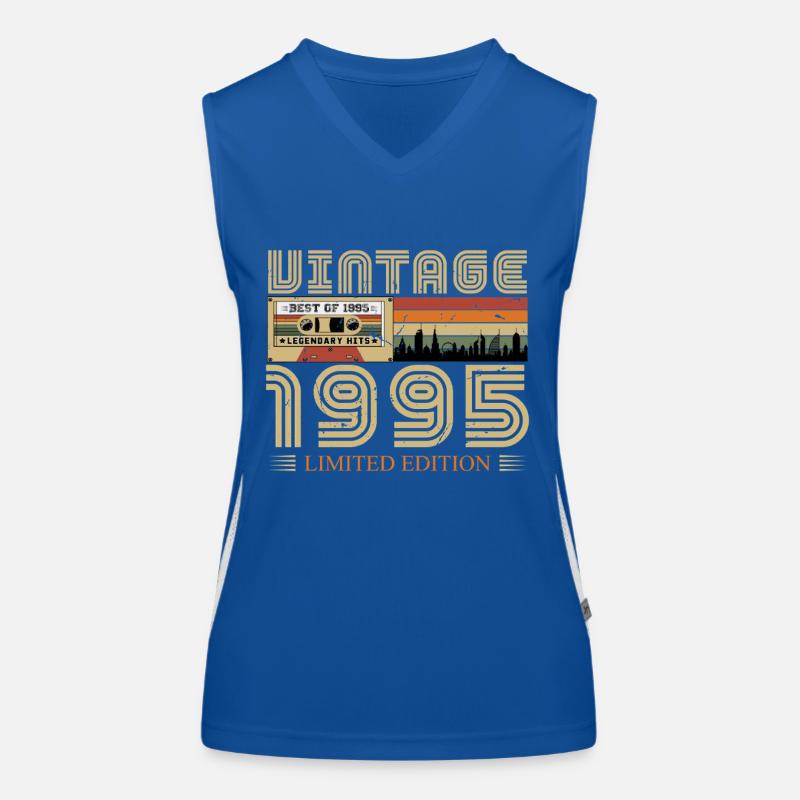 1995 Vintage Geboren 1995 Vintage Geburtstagsgeschenk Funktionelles Kontrast-Tank Top für Frauen