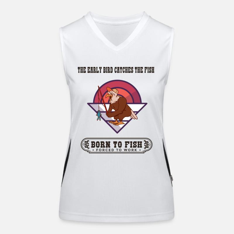 Le lève-tôt attrape le poisson Débardeur respirant contrasté Femme