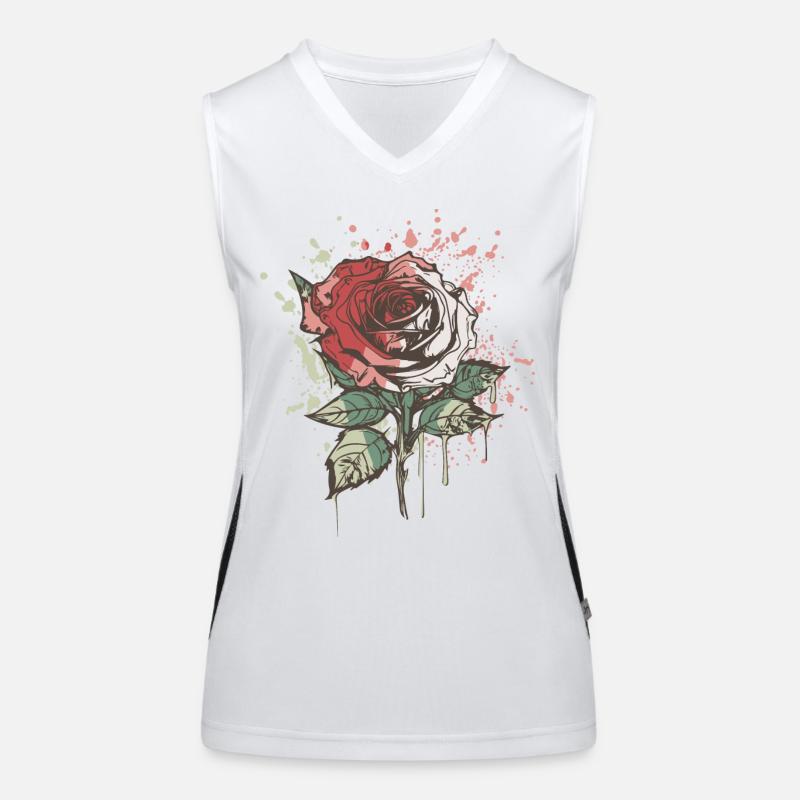 Red Rose Women's Functional Contrast Tank Top
