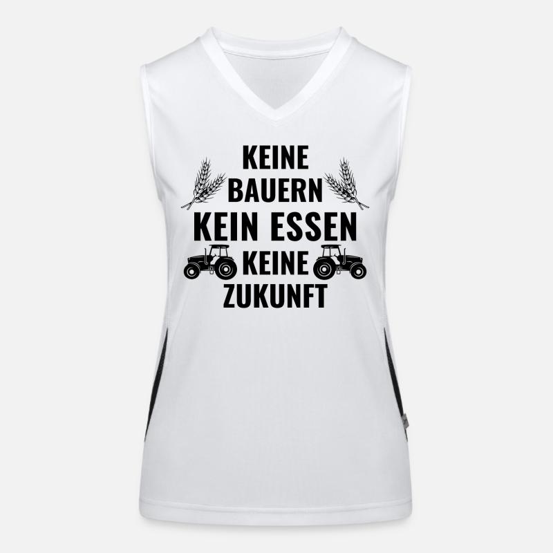 Bauerndemo Bauer Landwirt Bauern Protest Sprüche Funktionelles Kontrast-Tank Top für Frauen