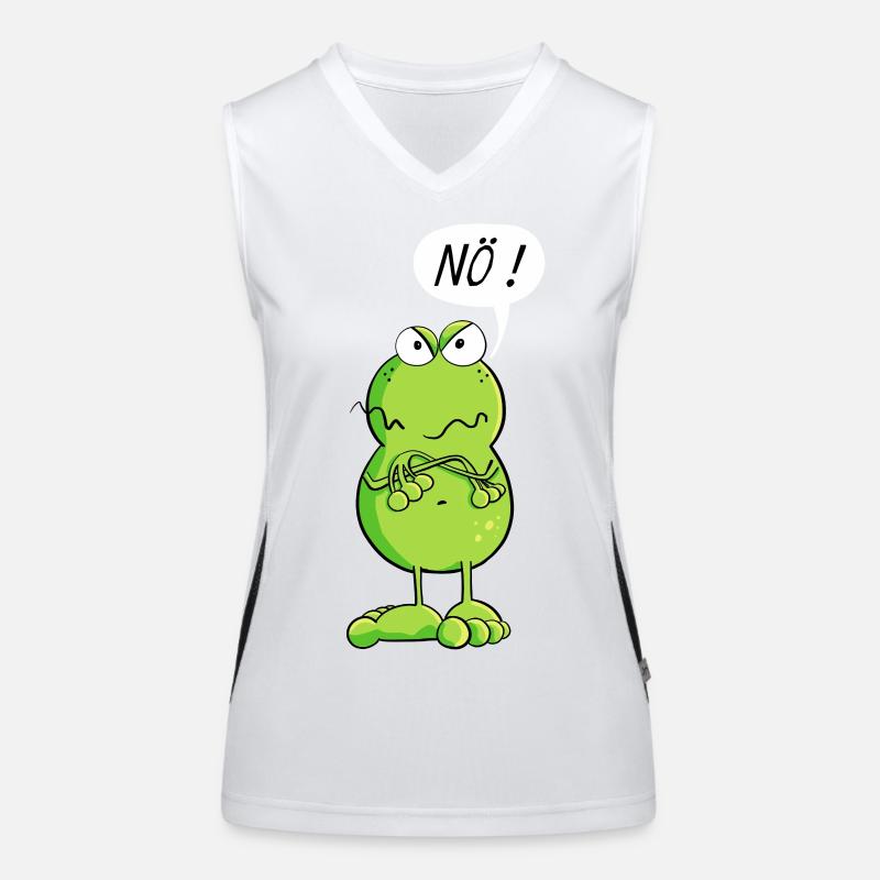 Frosch sagt einfach mal Nö Funktionelles Kontrast-Tank Top für Frauen