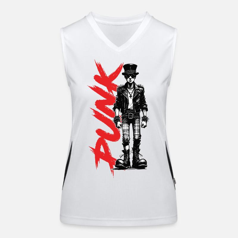 Des punks avec un chapeau Débardeur respirant contrasté Femme