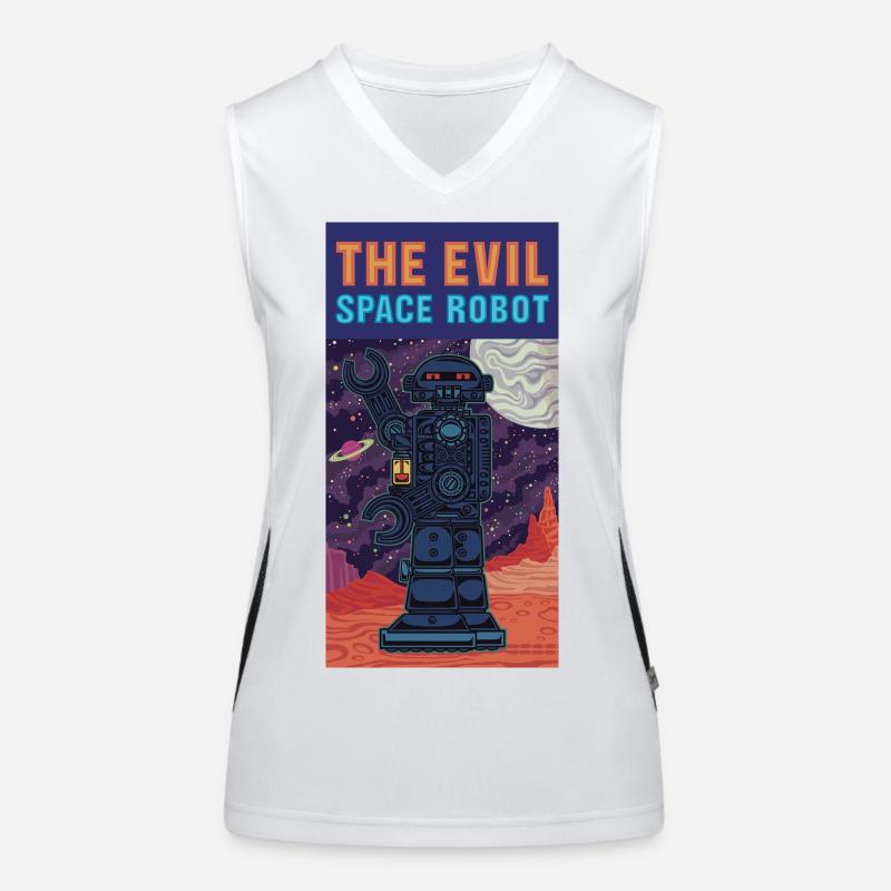 The Martian Space Robot Women's Functional Contrast Tank Top