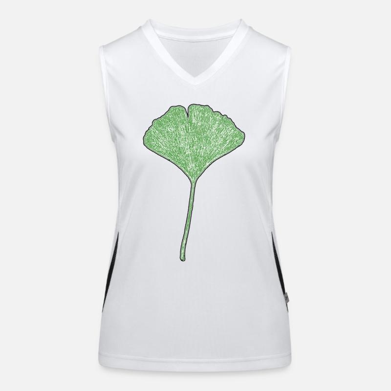 Gingkoblatt Funktionelles Kontrast-Tank Top für Frauen