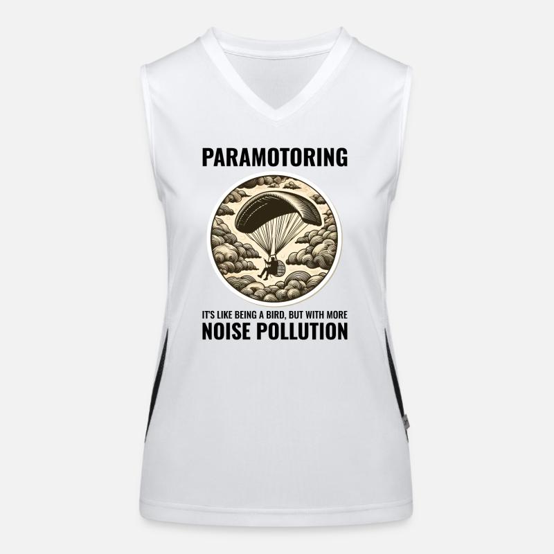 Paramotor Pilot Paramotoring Powered Paraglider Women's Functional Contrast Tank Top