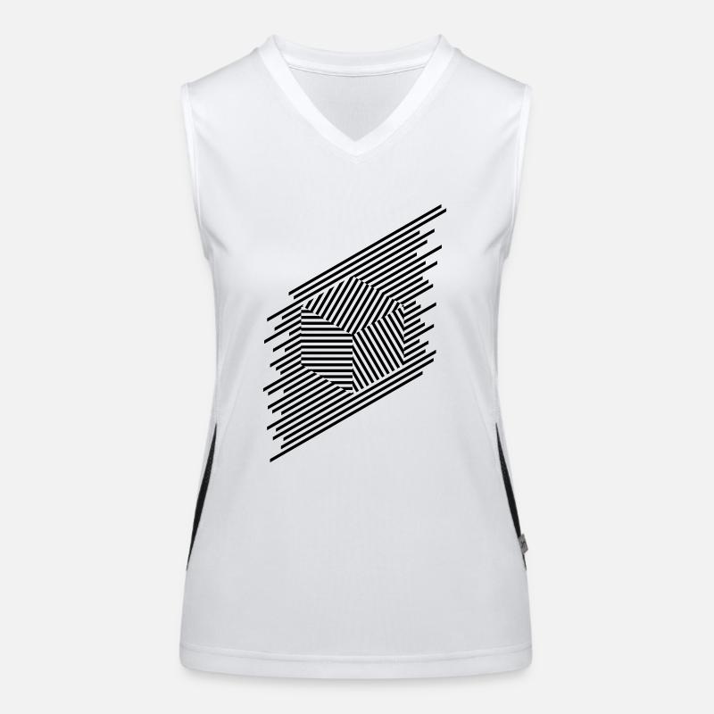 Quader Linien Funktionelles Kontrast-Tank Top für Frauen