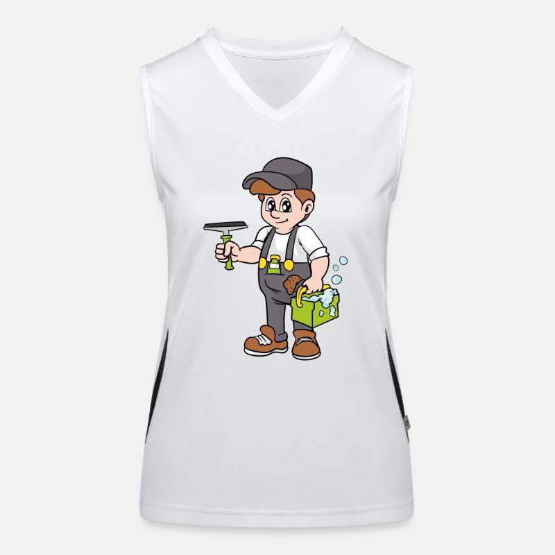 Building cleaner Window cleaner Women's Functional Contrast Tank Top