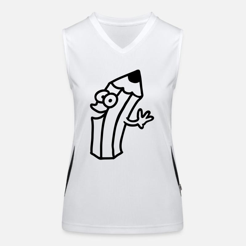 fröhlicher Stift - line Funktionelles Kontrast-Tank Top für Frauen