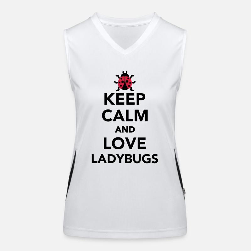 Keep calm and love ladybugs Débardeur respirant contrasté Femme