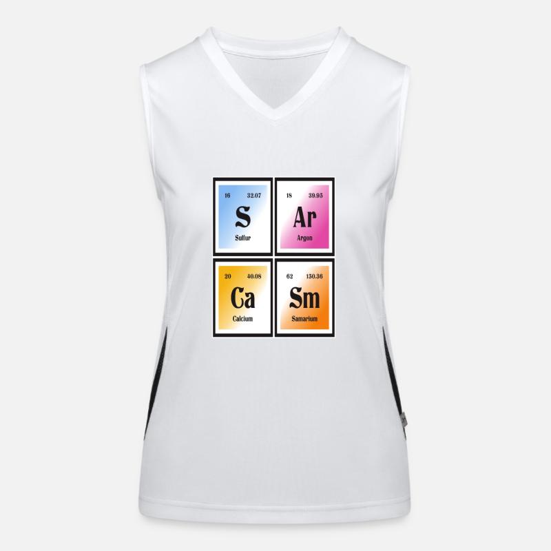 Sarkasmus | Periodensystem der Elemente Funktionelles Kontrast-Tank Top für Frauen