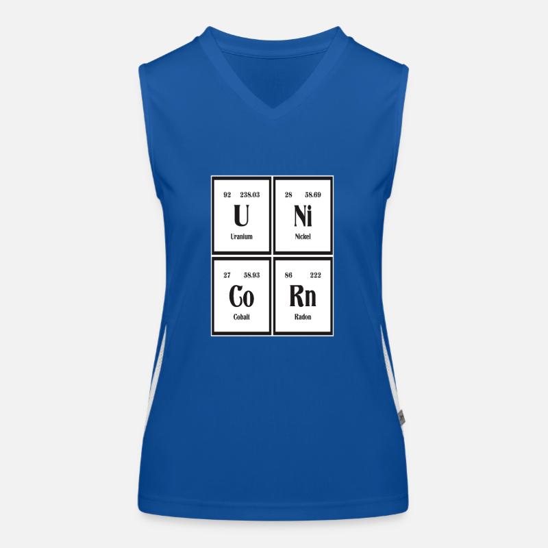 Einhorn | Periodensystem der Elemente Funktionelles Kontrast-Tank Top für Frauen