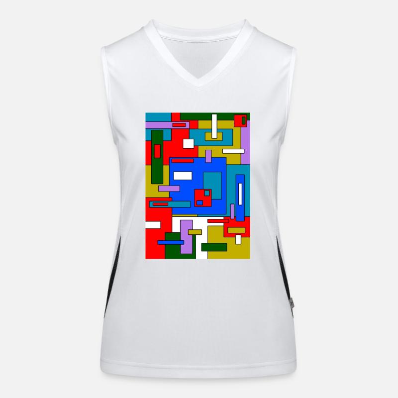 Abstract geometry Women's Functional Contrast Tank Top
