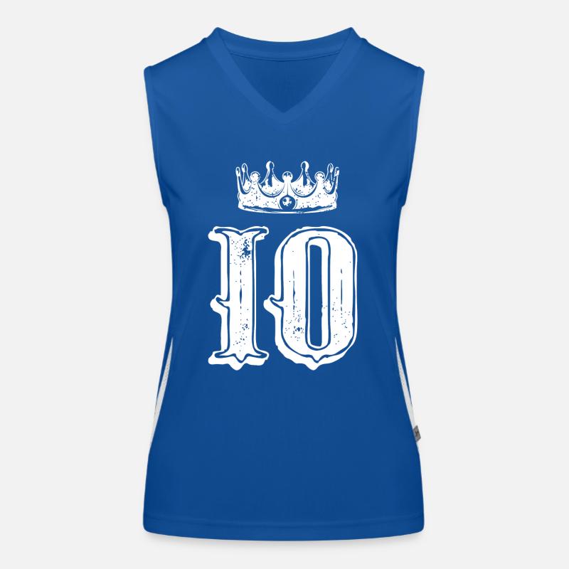 10 Zahl Krone Funktionelles Kontrast-Tank Top für Frauen