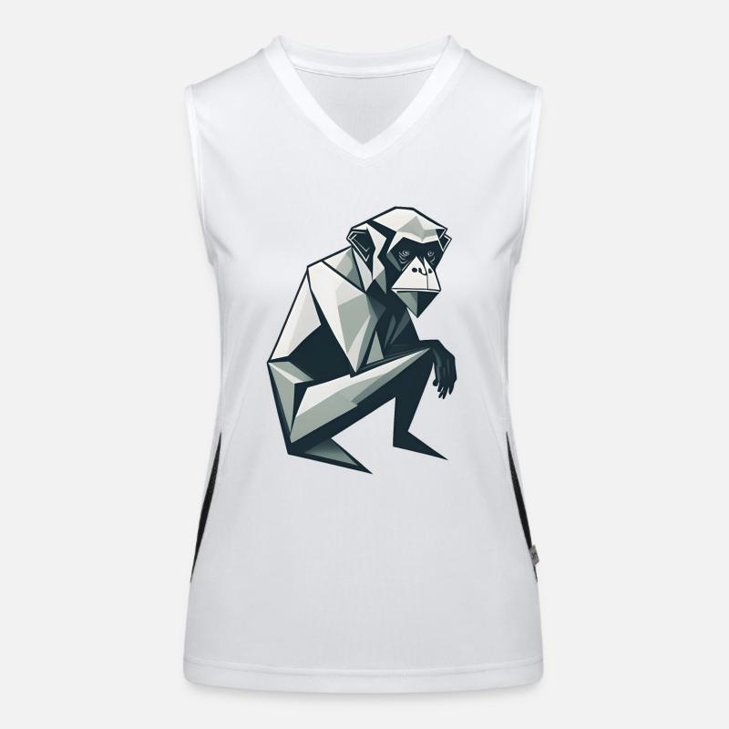 Minimalistic Monkey Women's Functional Contrast Tank Top