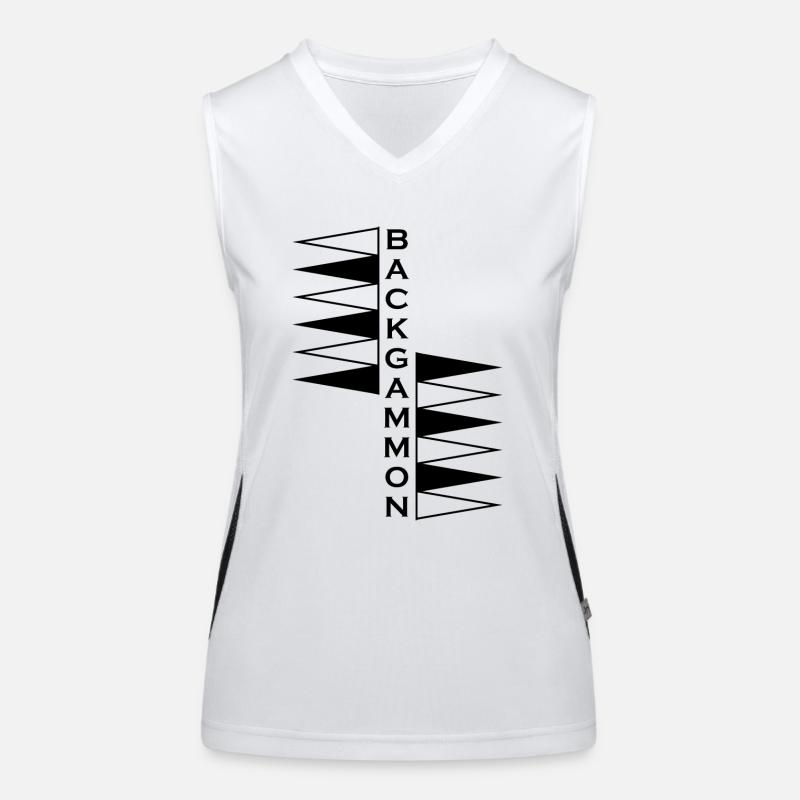 Boardgame Chess Backgammon Game Night Women's Functional Contrast Tank Top