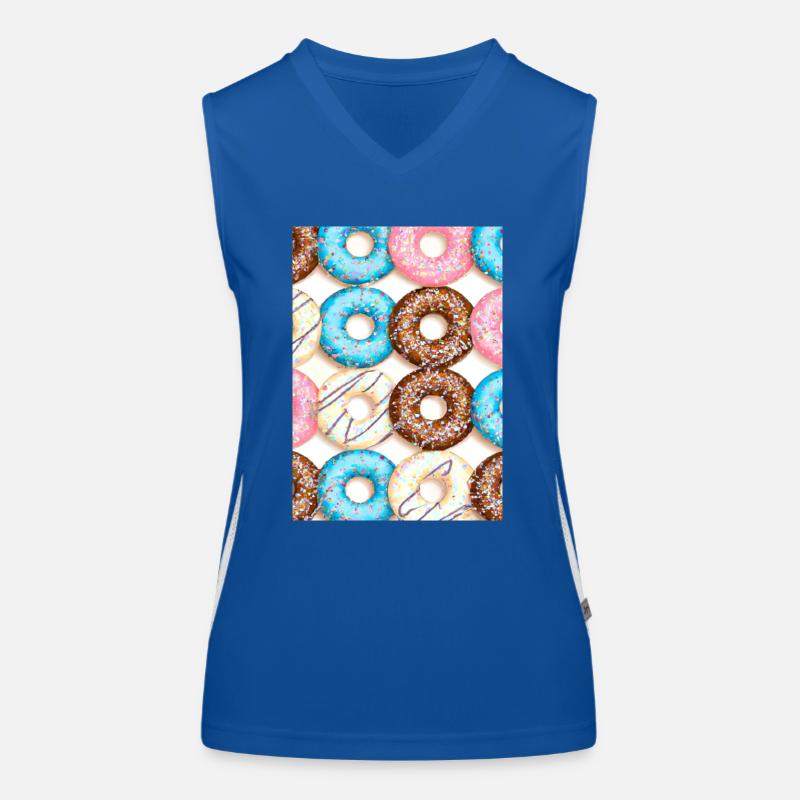 Donuts-Muster Funktionelles Kontrast-Tank Top für Frauen