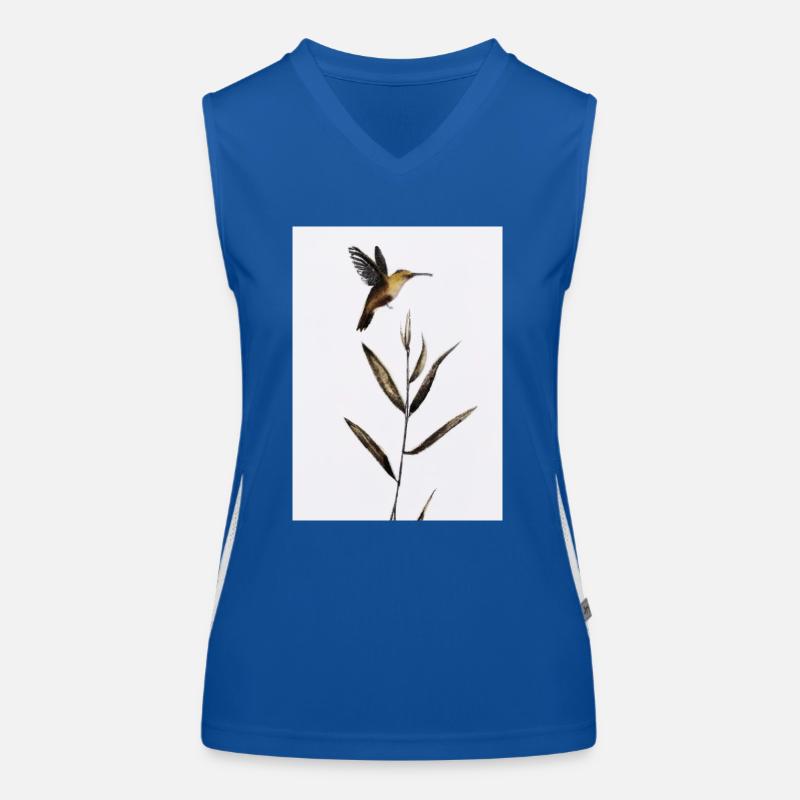 Abstrakter Vogel Funktionelles Kontrast-Tank Top für Frauen