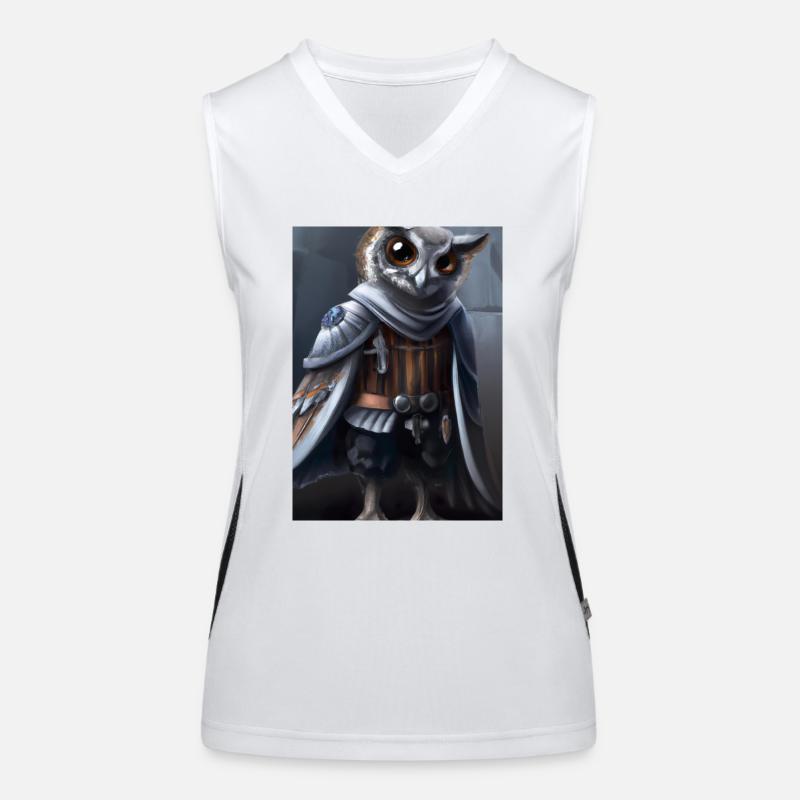 Ritter Eule Funktionelles Kontrast-Tank Top für Frauen