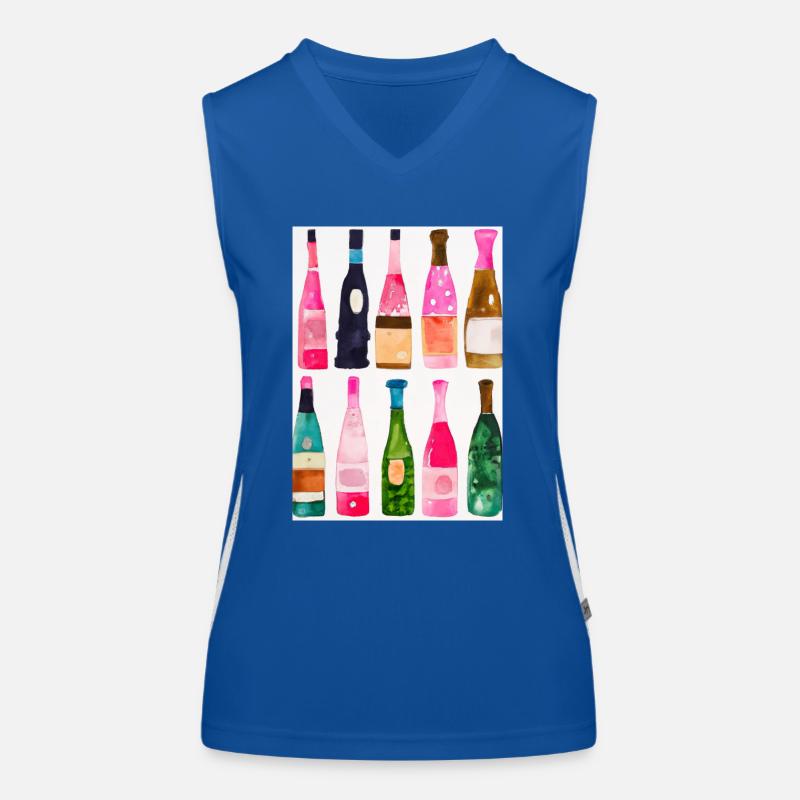 Flaschen-Muster-Malerei Funktionelles Kontrast-Tank Top für Frauen