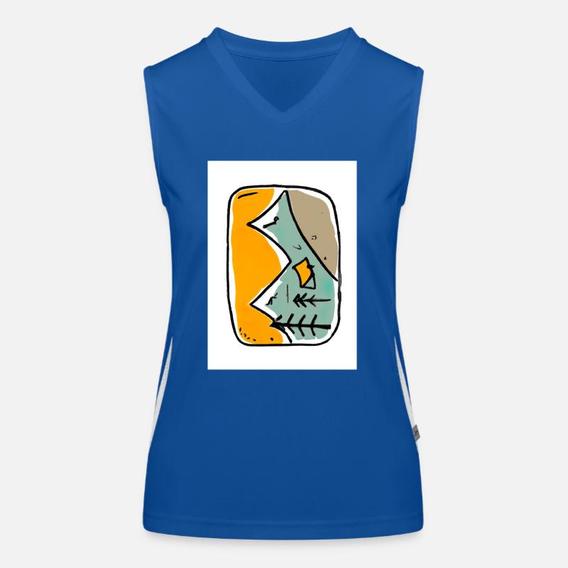 Camping Malerei Funktionelles Kontrast-Tank Top für Frauen