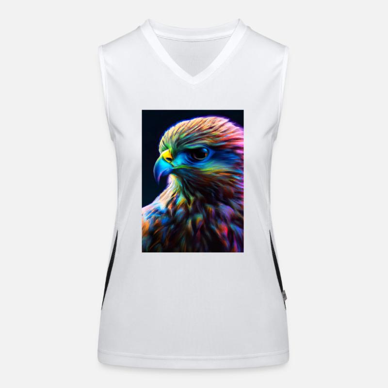 Buntes Vogelgesicht Funktionelles Kontrast-Tank Top für Frauen