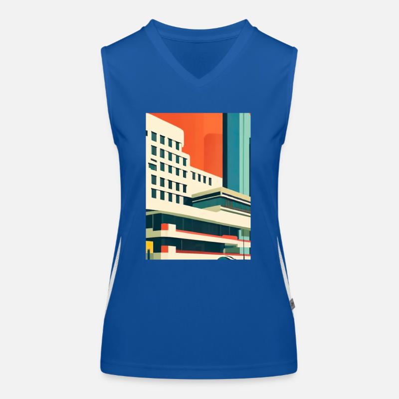 Minimalistisches Stadthaus Funktionelles Kontrast-Tank Top für Frauen