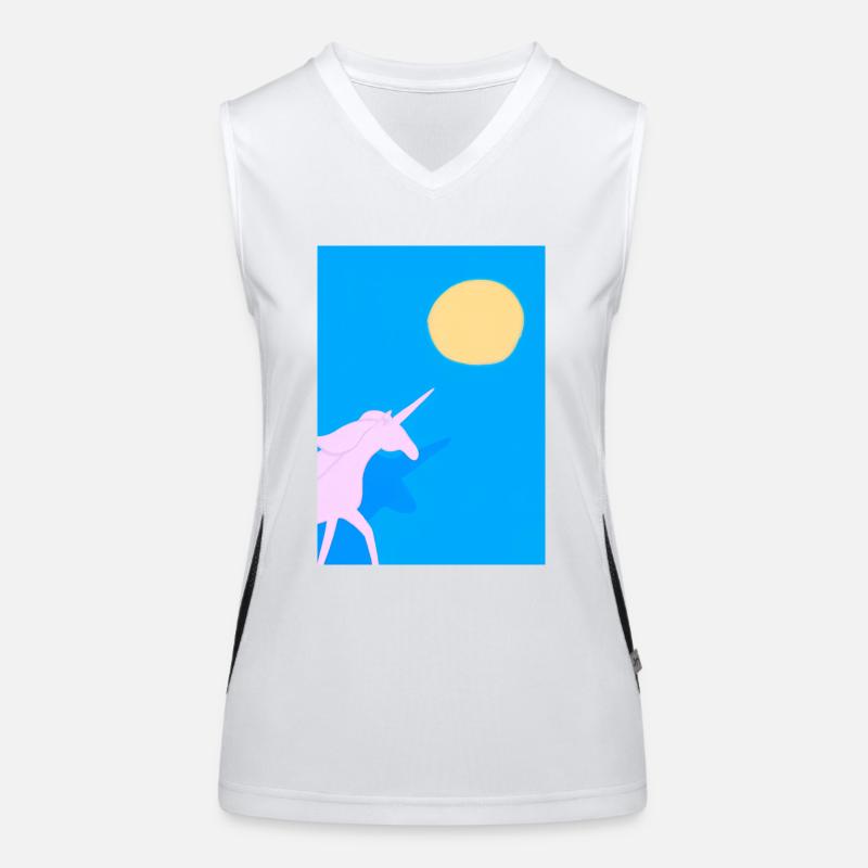 Minimales Einhorn Funktionelles Kontrast-Tank Top für Frauen