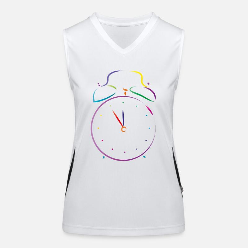 wecker uhr Funktionelles Kontrast-Tank Top für Frauen