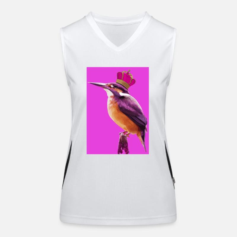Vogel mit Krone Funktionelles Kontrast-Tank Top für Frauen
