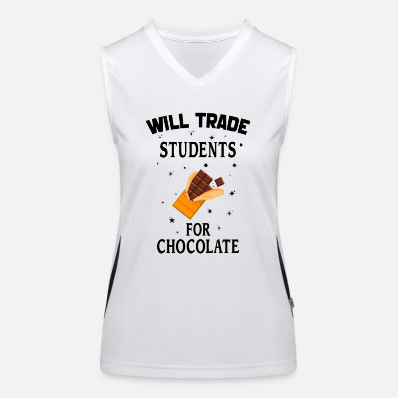 Will Trade Students For Chocolate Valentines Day Débardeur respirant contrasté Femme