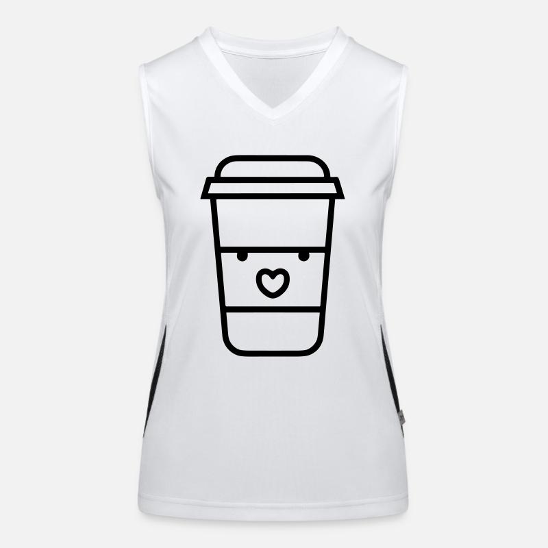 Kaffeebecher Funktionelles Kontrast-Tank Top für Frauen