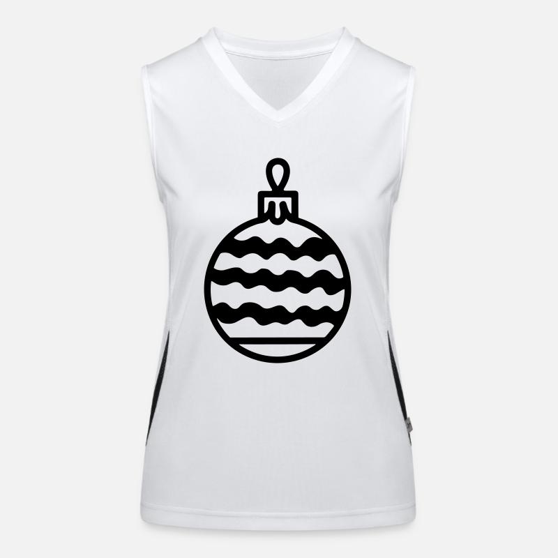 Weihnachtskugel Funktionelles Kontrast-Tank Top für Frauen