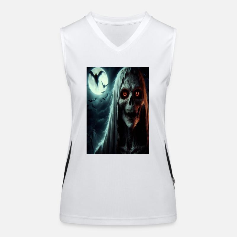 Scary scull Women's Functional Contrast Tank Top
