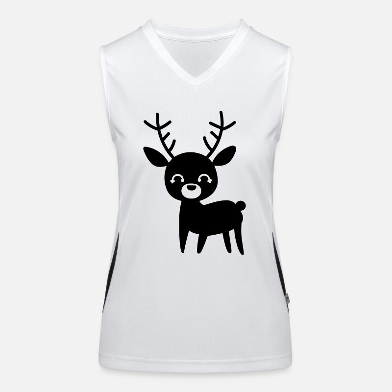 Hirsch Funktionelles Kontrast-Tank Top für Frauen