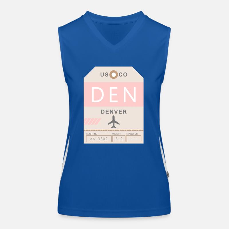 Flughafen Denver 1950 Funktionelles Kontrast-Tank Top für Frauen
