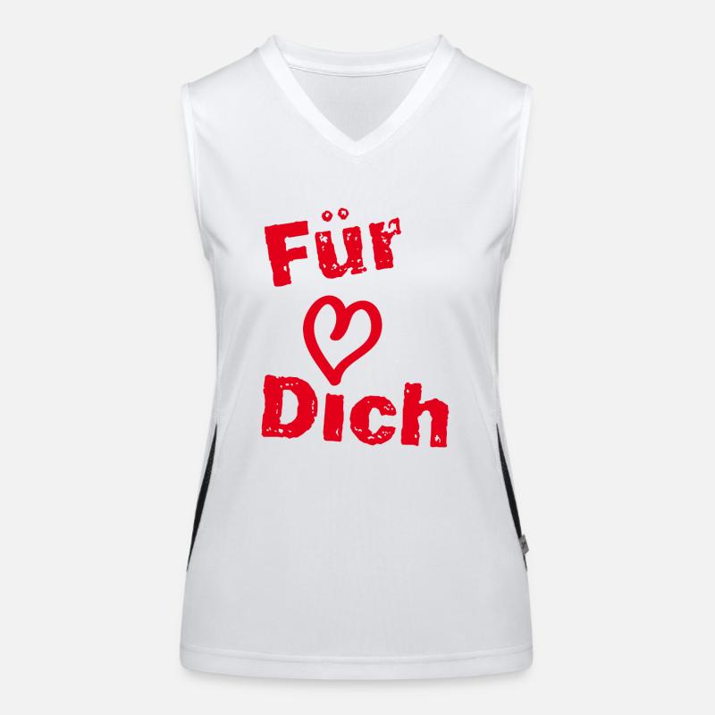 Für Dich Funktionelles Kontrast-Tank Top für Frauen
