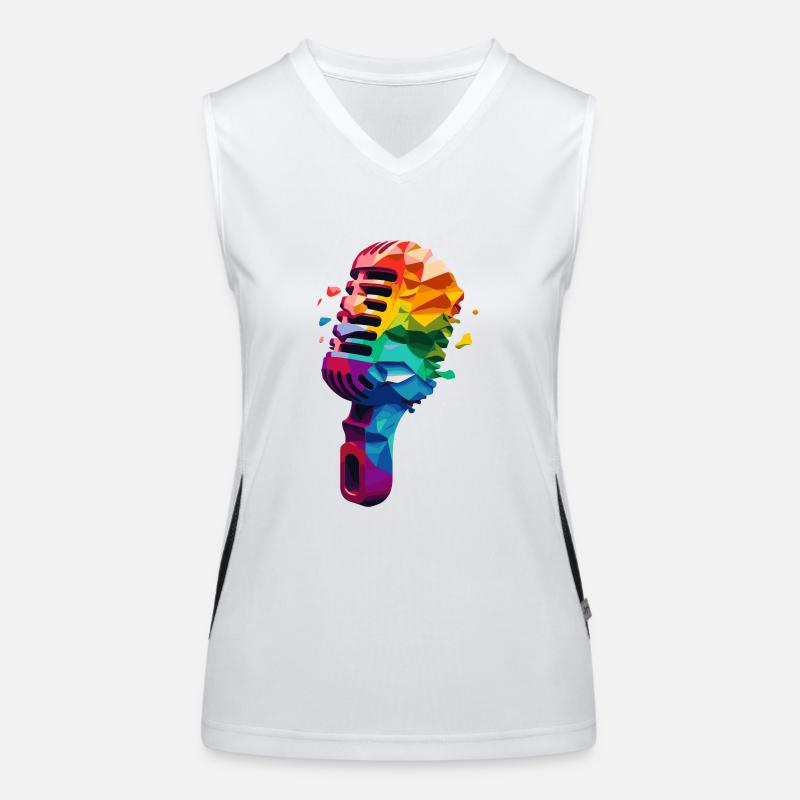 Mikro-Farbe Funktionelles Kontrast-Tank Top für Frauen