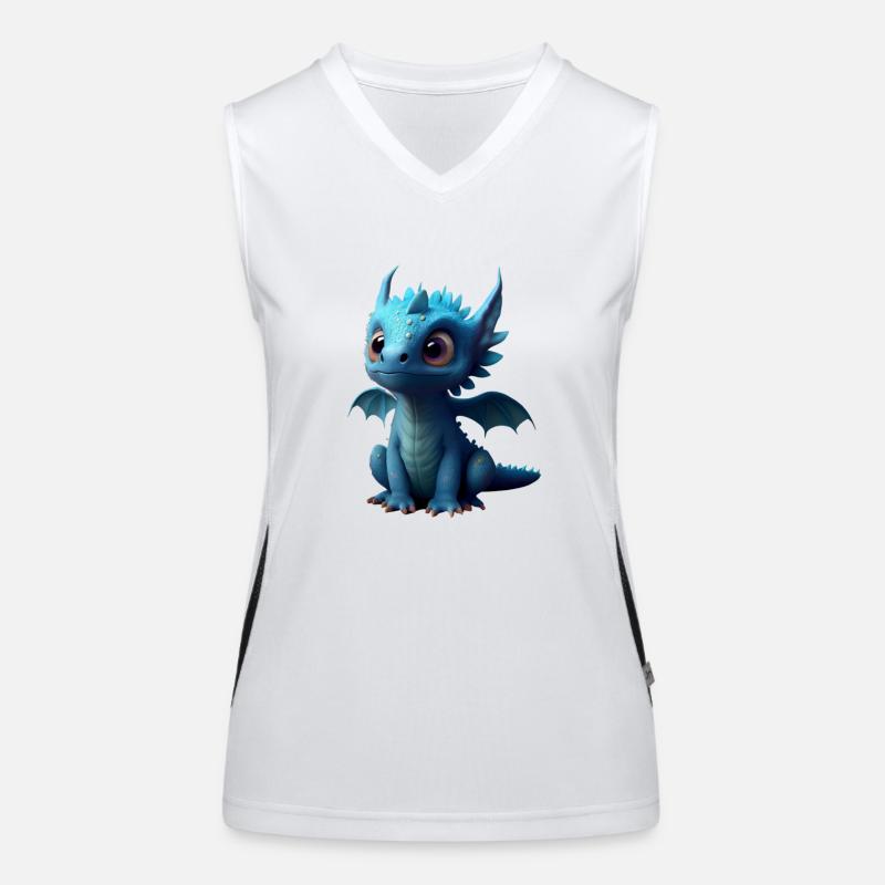 Petit dragon mignon 6 Débardeur respirant contrasté Femme