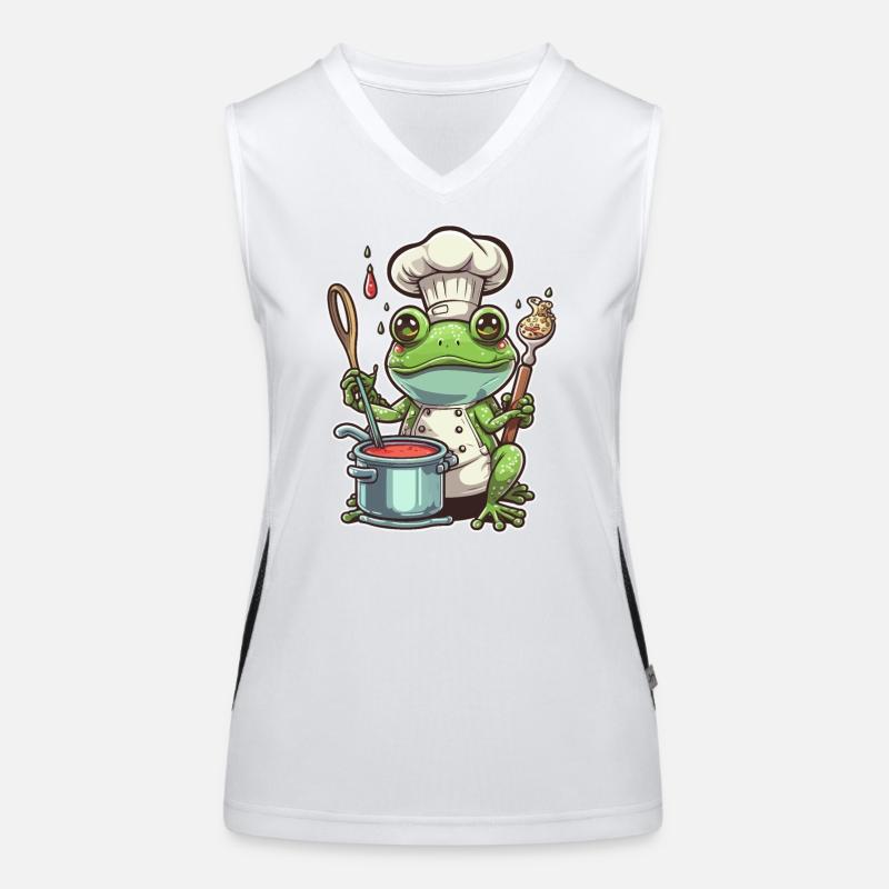 Froggy Kitchen Frenzy Women's Functional Contrast Tank Top