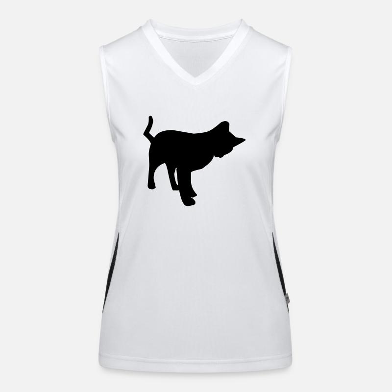 Spielende Katze Funktionelles Kontrast-Tank Top für Frauen