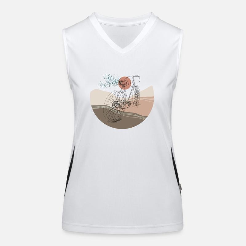 Fahrrad Retro Funktionelles Kontrast-Tank Top für Frauen
