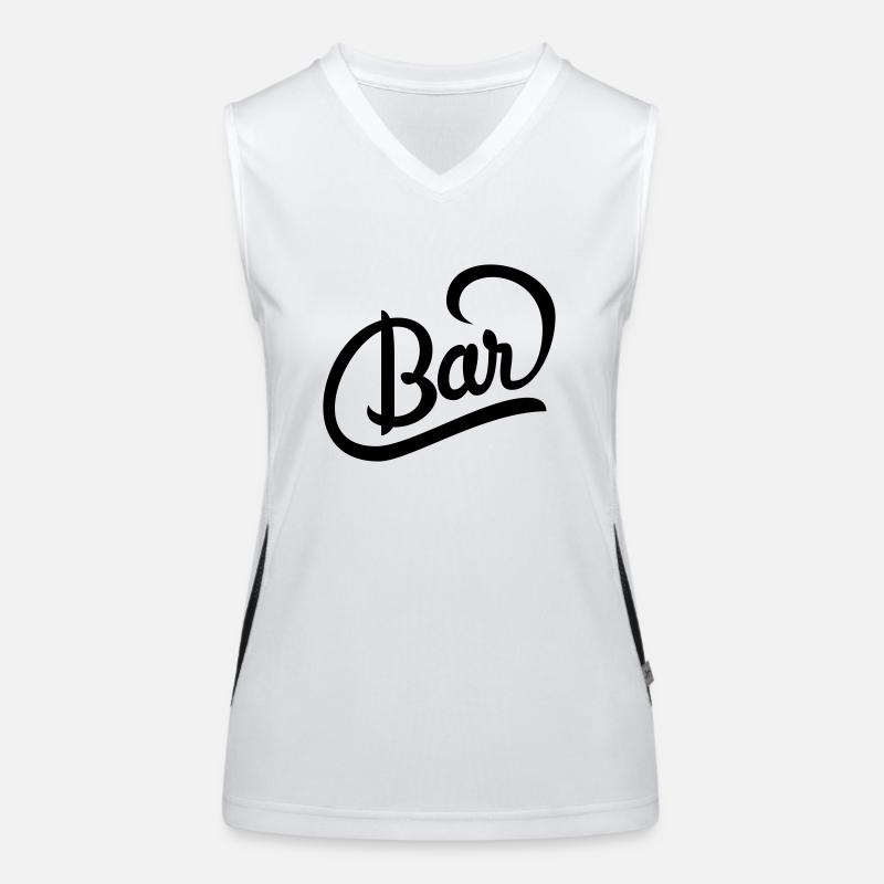 Great logo for a bar's drinks menu Women's Functional Contrast Tank Top