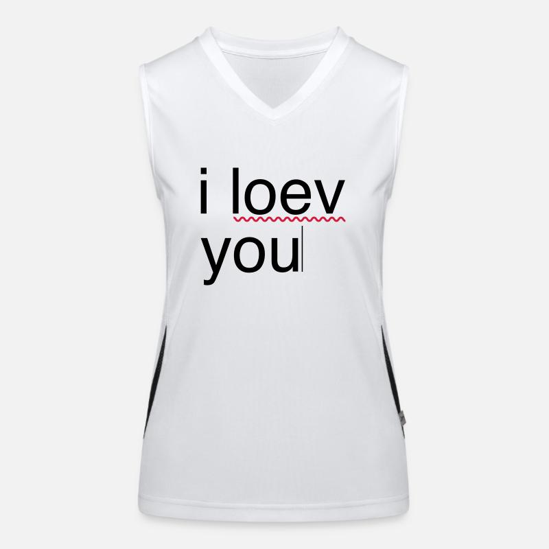 i love you error Débardeur respirant contrasté Femme